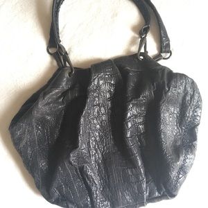 All Saints leather handbag with brass hardware